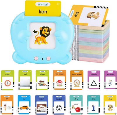 Talking Flash Cards Educational Toys for 1-6 Years Old 510 Words New Blue 