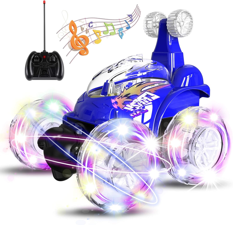 Remote Control Car for Kids 2 4GHz 2 in 1 RC Stunt Car Double Sided 360 Flips