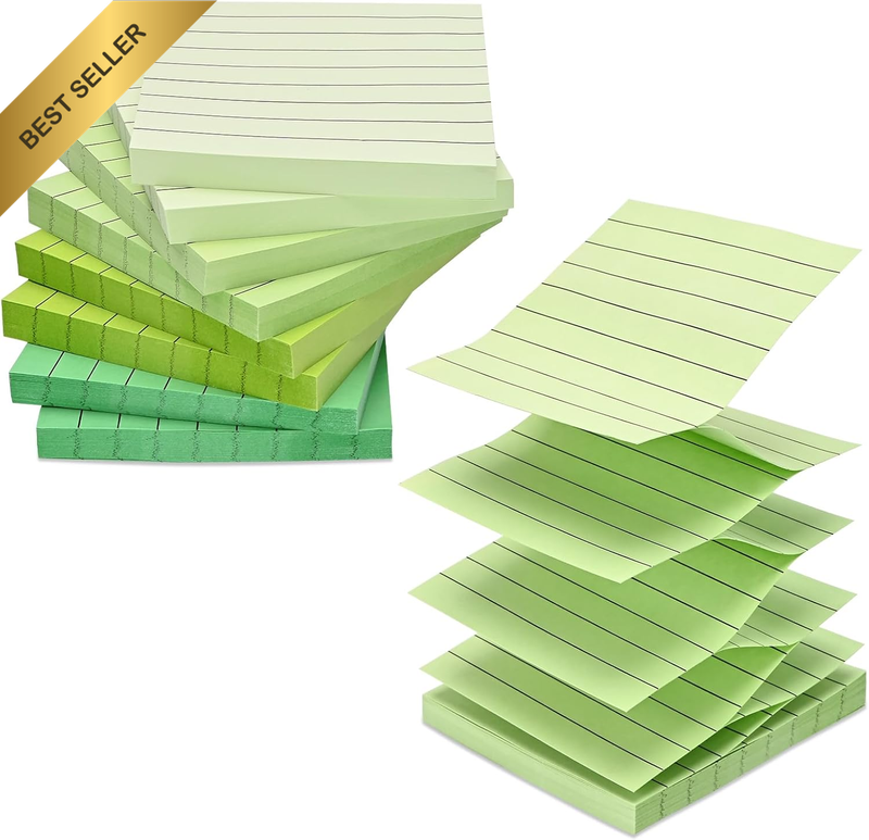 640 Sheets Gradient Pop Paper up Sticky Notes, Lined Sticky Notes, Colorful Self