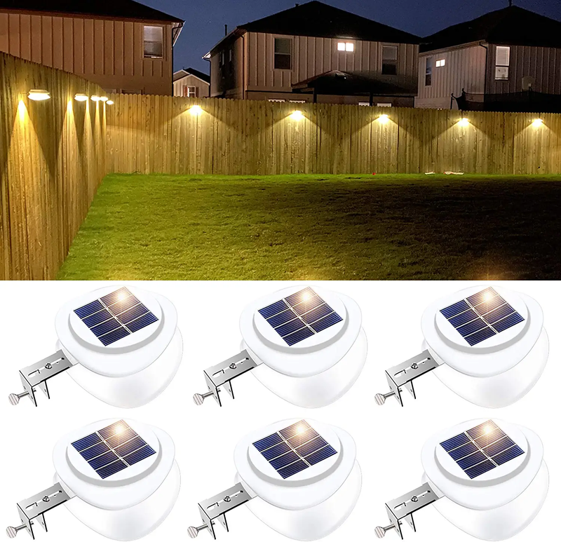 White fence clearance solar lights