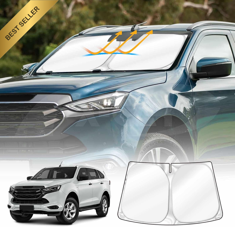 Windscreen Sun Shade for Isuzu MU-X MUX 2022-Onwards Blocks UV Rays Foldable Cus