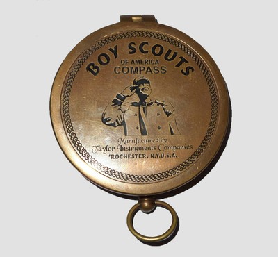 American Boy Scout Compass Antique Vintage Brass Compass
