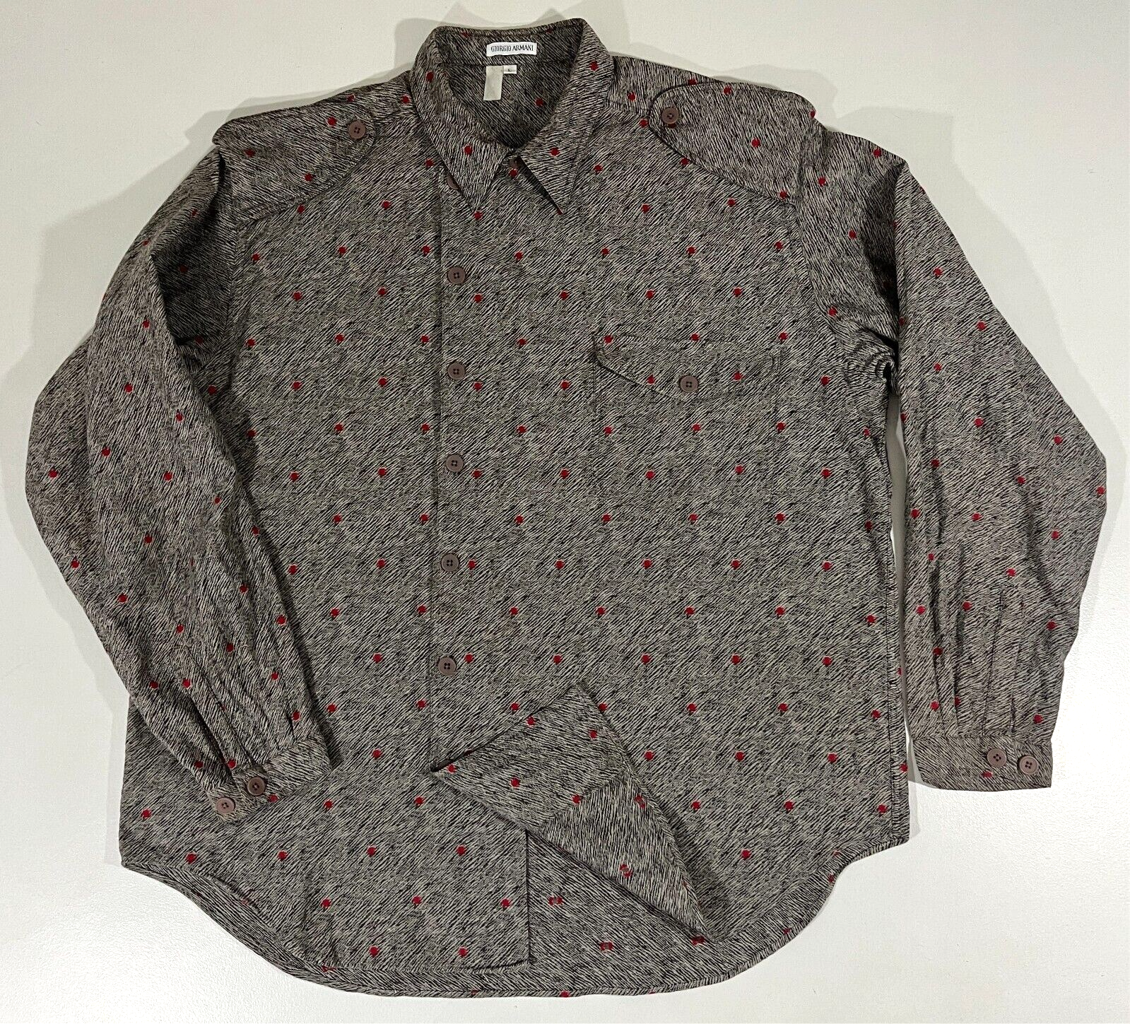 GIORGIO ARMANI ピンストライプジャケット L〜LL相当 80's] OLD GIORGIO ARMANI 2 Tone Zip Up Cotton Blouson