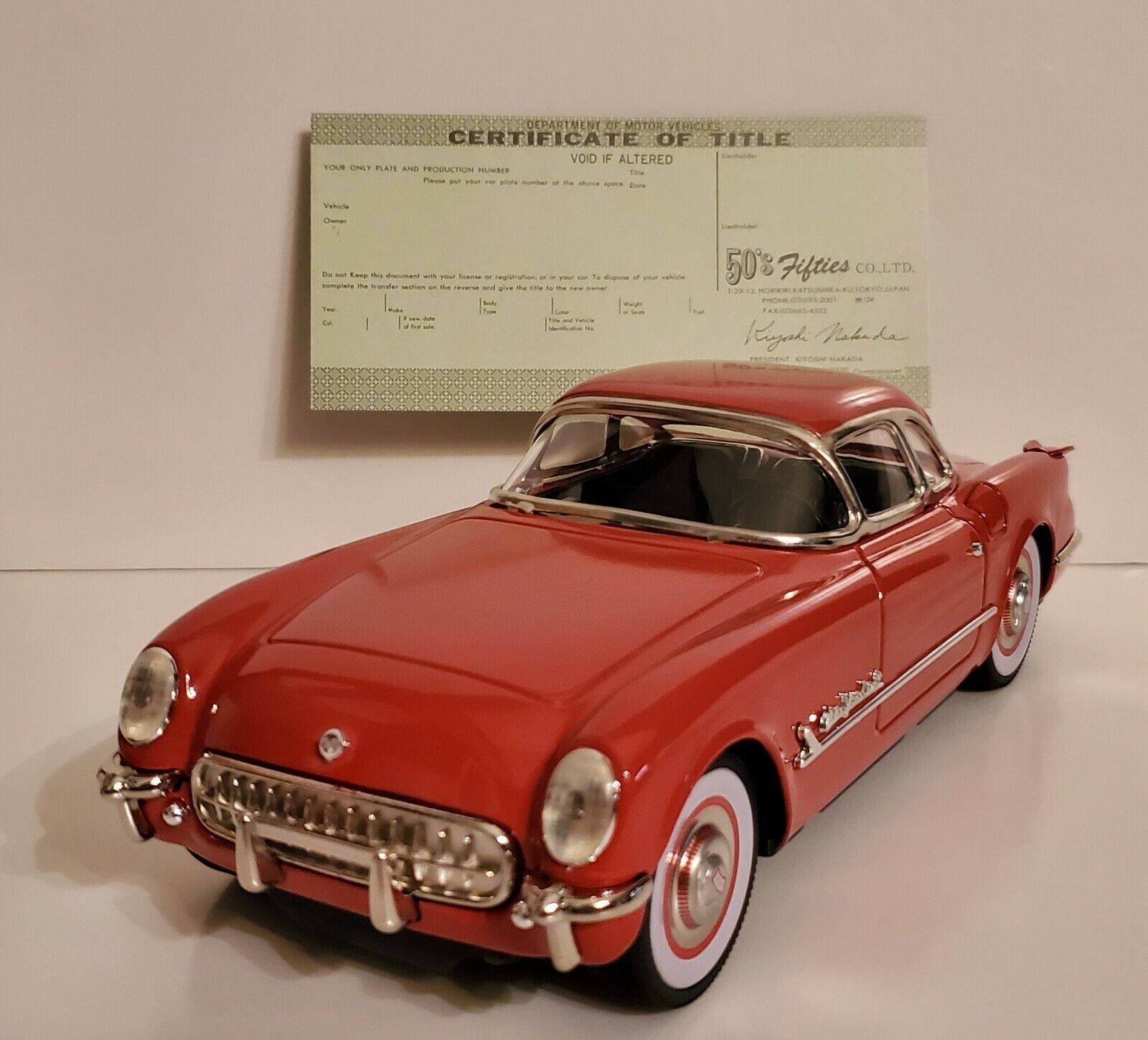 50'S Fifties CORVETTE Hardtop Type 1953 Chevrolet JAPAN (RED 50'S Fifties CORVETTE Hardtop Type 1953 Chevrolet JAPAN (RED