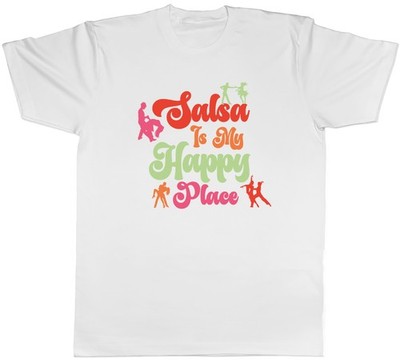 Salsa is my Happy Place Mens T-Shirt Salsa Dancing Music Dance Cuban Tee Gift