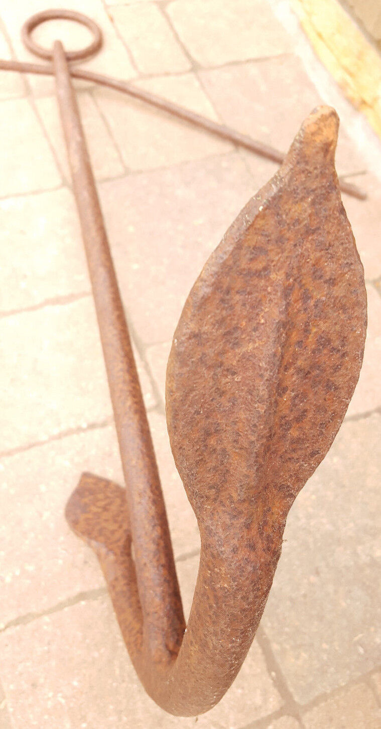 Antique Anchor-Hand Forged Hammered Iron-36