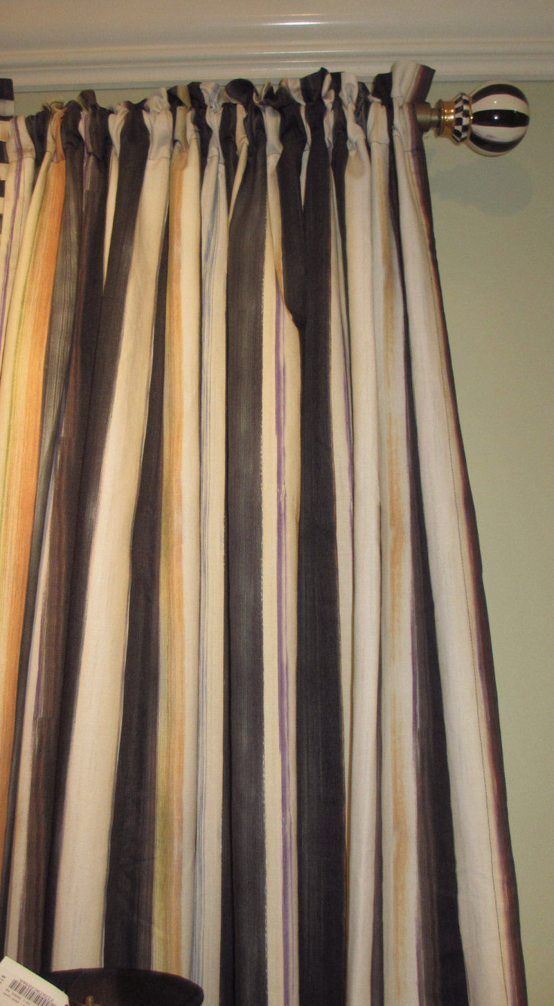 Striped Linen Window Curtains & Drapes