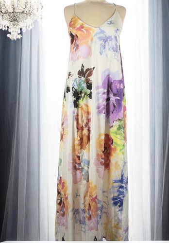 Nicole Miller フローラルドレス サイズ2 NWT Nicole Miller Floral Satin Asymmetrical Ruffle Front