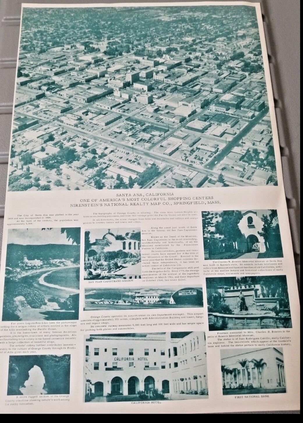 LAS VEGAS Nirenstein Map USA United States Vintage Antique City Atlas Super RARE