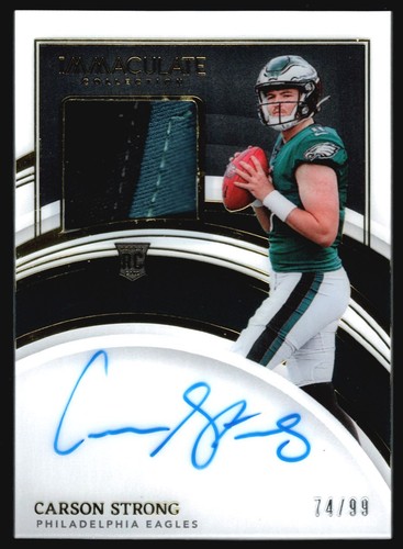 2022 Panini Immaculate Collection Carson Strong #142