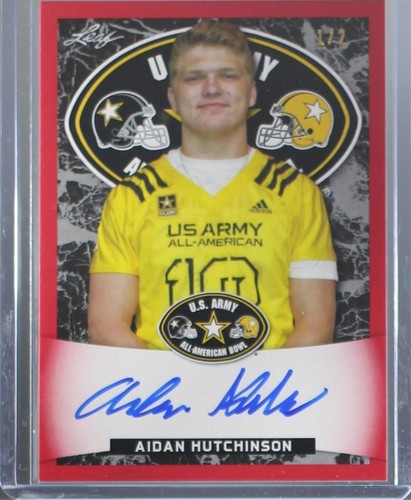 2018 Leaf Metal U.S. Army All-American Bowl Aidan Hutchinson #ATA-AH1