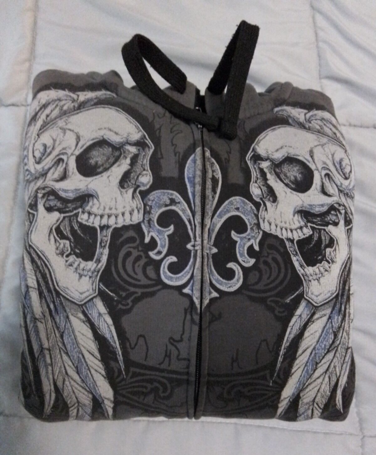 Vtg Sinister Hoodie Sweatshirt Mens Medium Full Zip Jacket