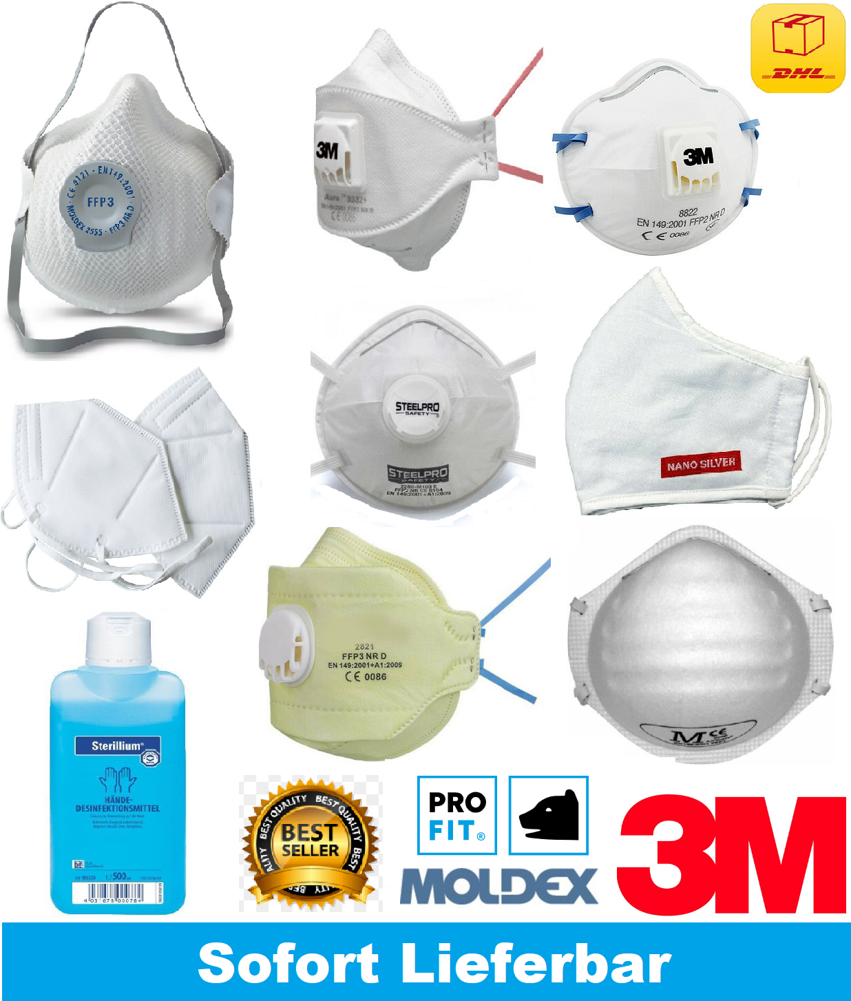Ffp3 Ffp2 Ffp1 3 Lagig 3m Atemschutzmaske Mundschutz Maske Einweg Sterillium Aus Dem Ebay De Preisvergleich Bei E Pard