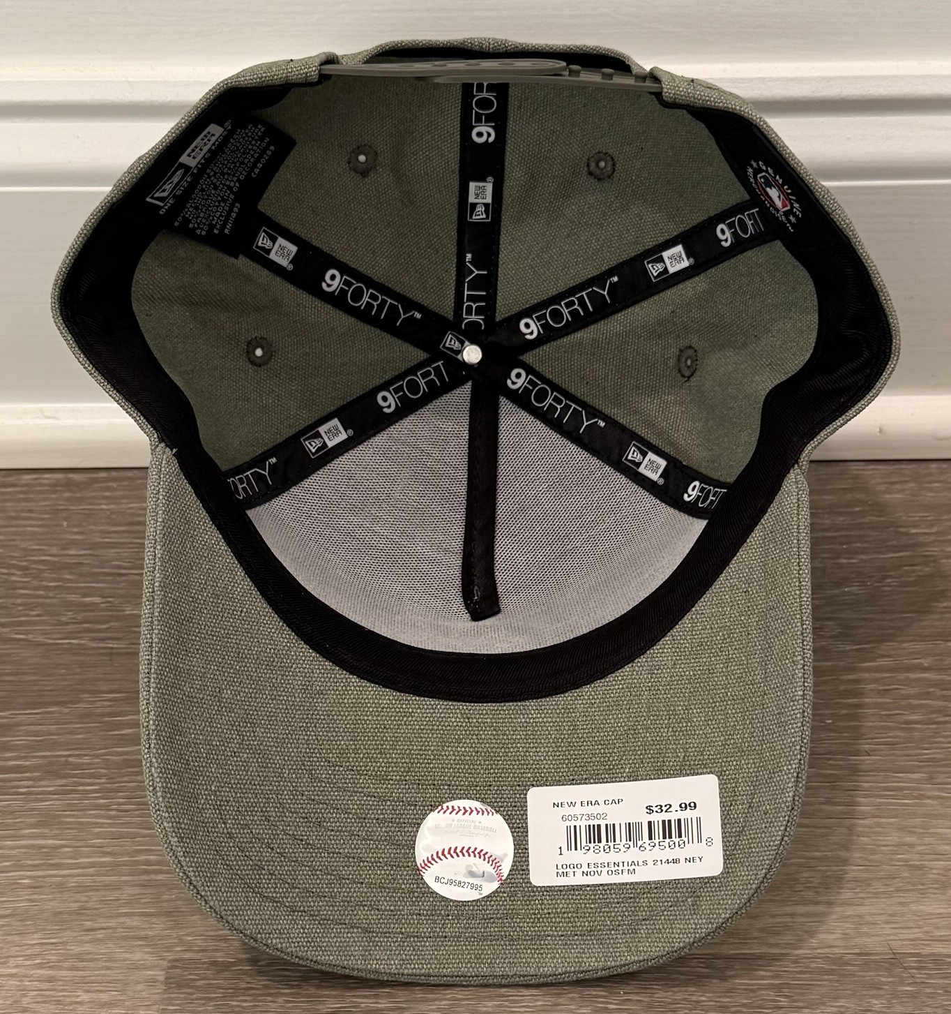 New York Mets New Era 9Forty A-Frame Snapback Adjustable Olive Green MLB Hat Cap