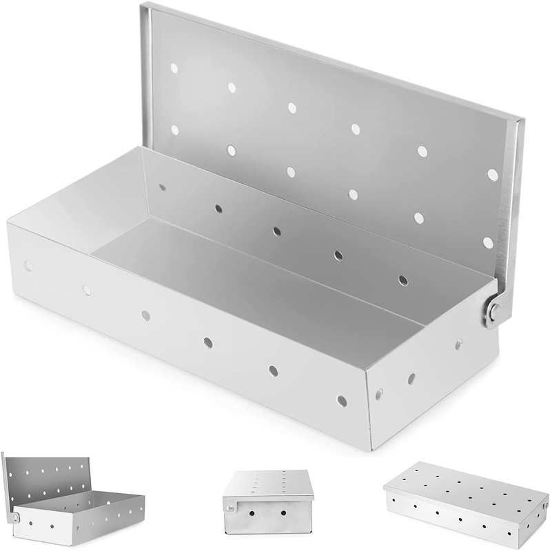 Smoker Box for Gas Grilling Stainless Steel Grilling Basket 