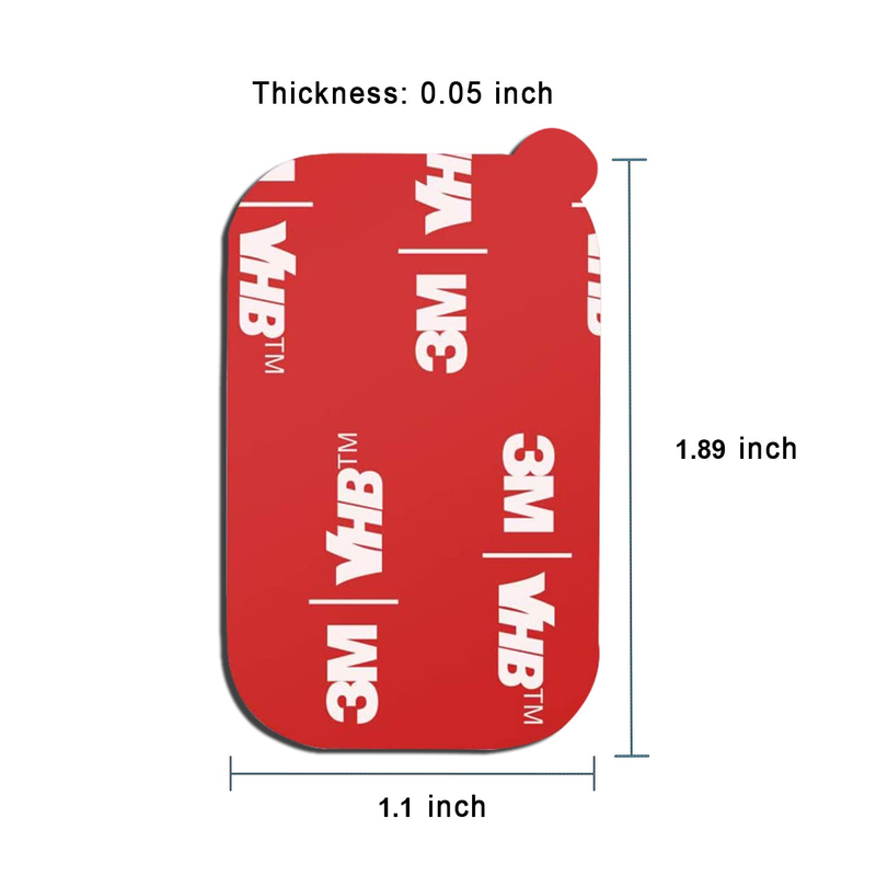 12 Pack Rectangle Sticky Adhesive Replacement Kit, for Magnetic Car Dashboard Ph
