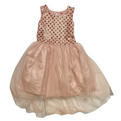 

Zunie Girl Сетчатое платье на все случаи жизни без рукавов и пайеток для девочек