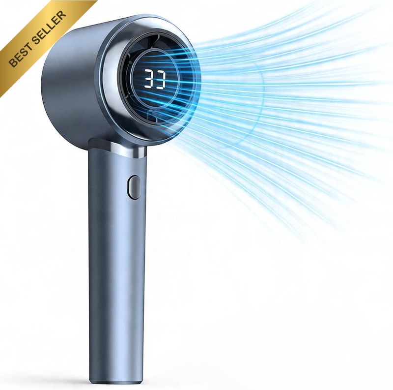 Portable Handheld Fan Rechargeable - 3 Gear High Speed Powerful Mini Turbo Fan,