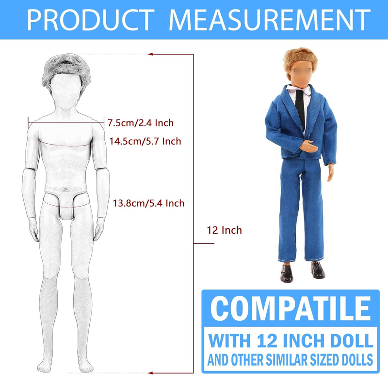 Lot 12 Items Doll Clothes for Ken Doll Random