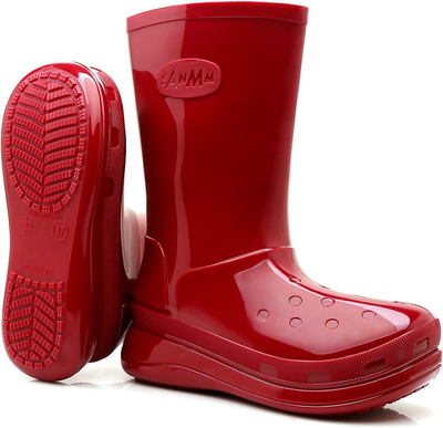 Lezzglt Rain Boots for Women and Men Comfort Lightweight Cute Rubber Boots