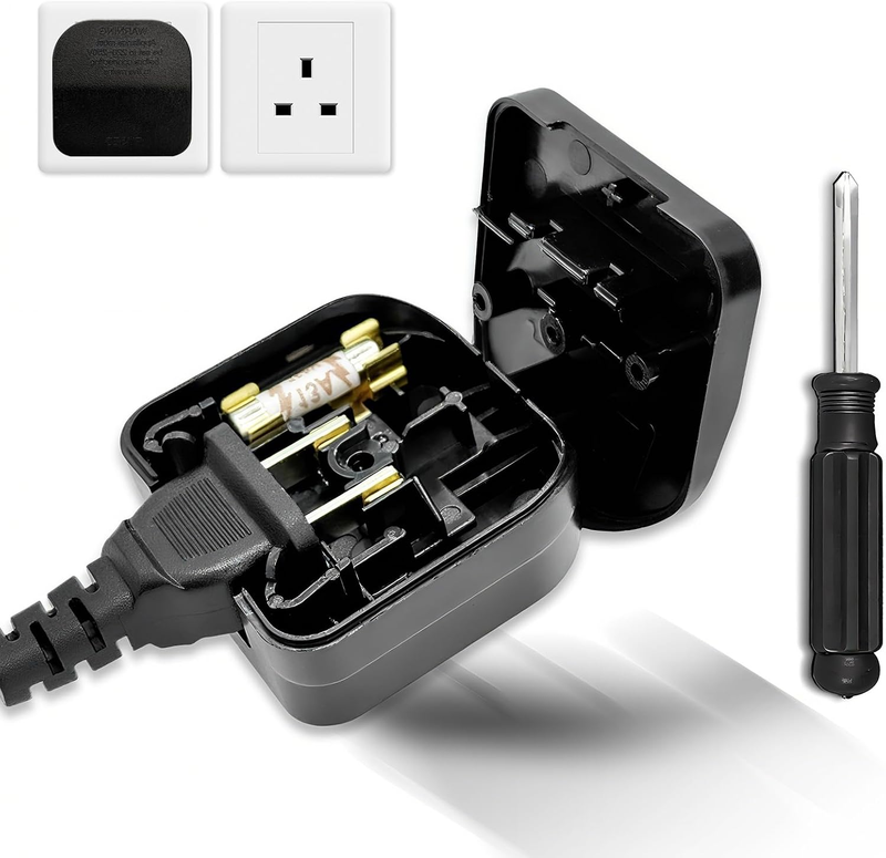 US to UK Plug Adapter, American to UK Plug Adapter with Screwdriver