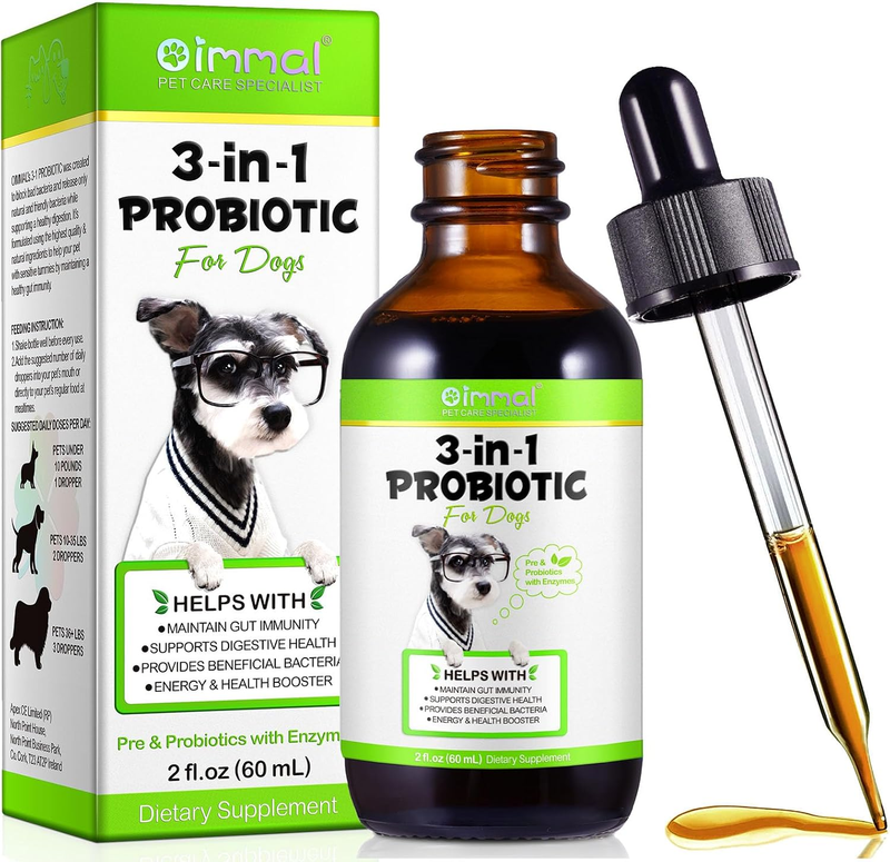 Probiotics for Dogs - Dog Probiotic for Digestive & Gut Health, 3-IN-1 Liquid Pr