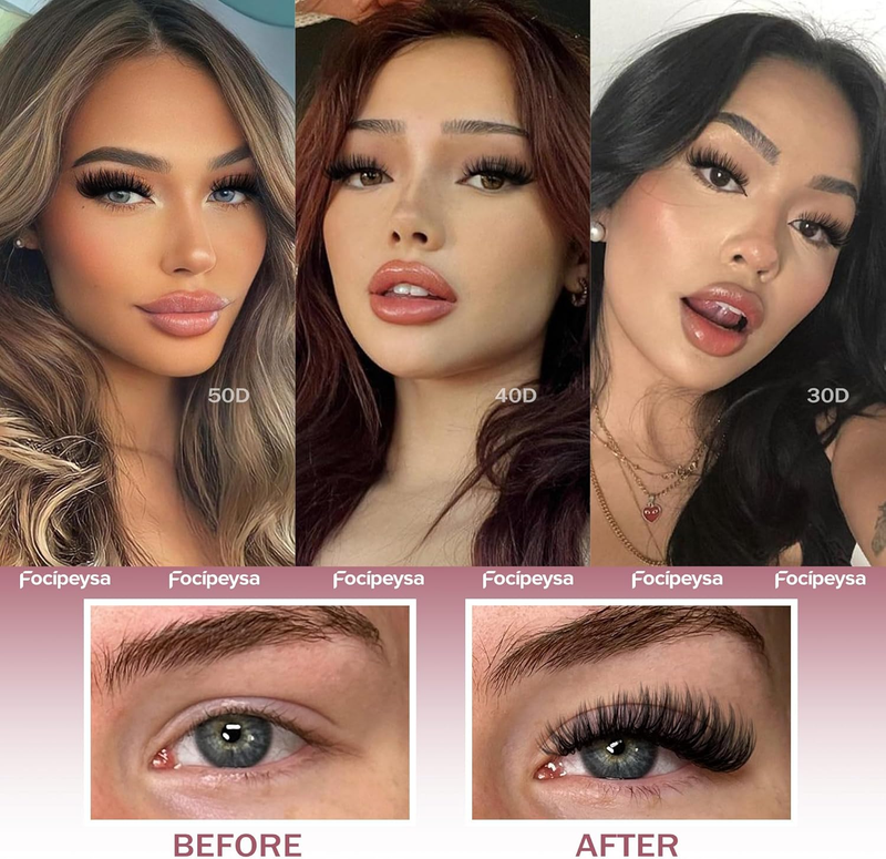 Lash Clusters Kit - 360pcs Wispy Individual Lashes 30D, 40D, 50D - 9-16mm Natura