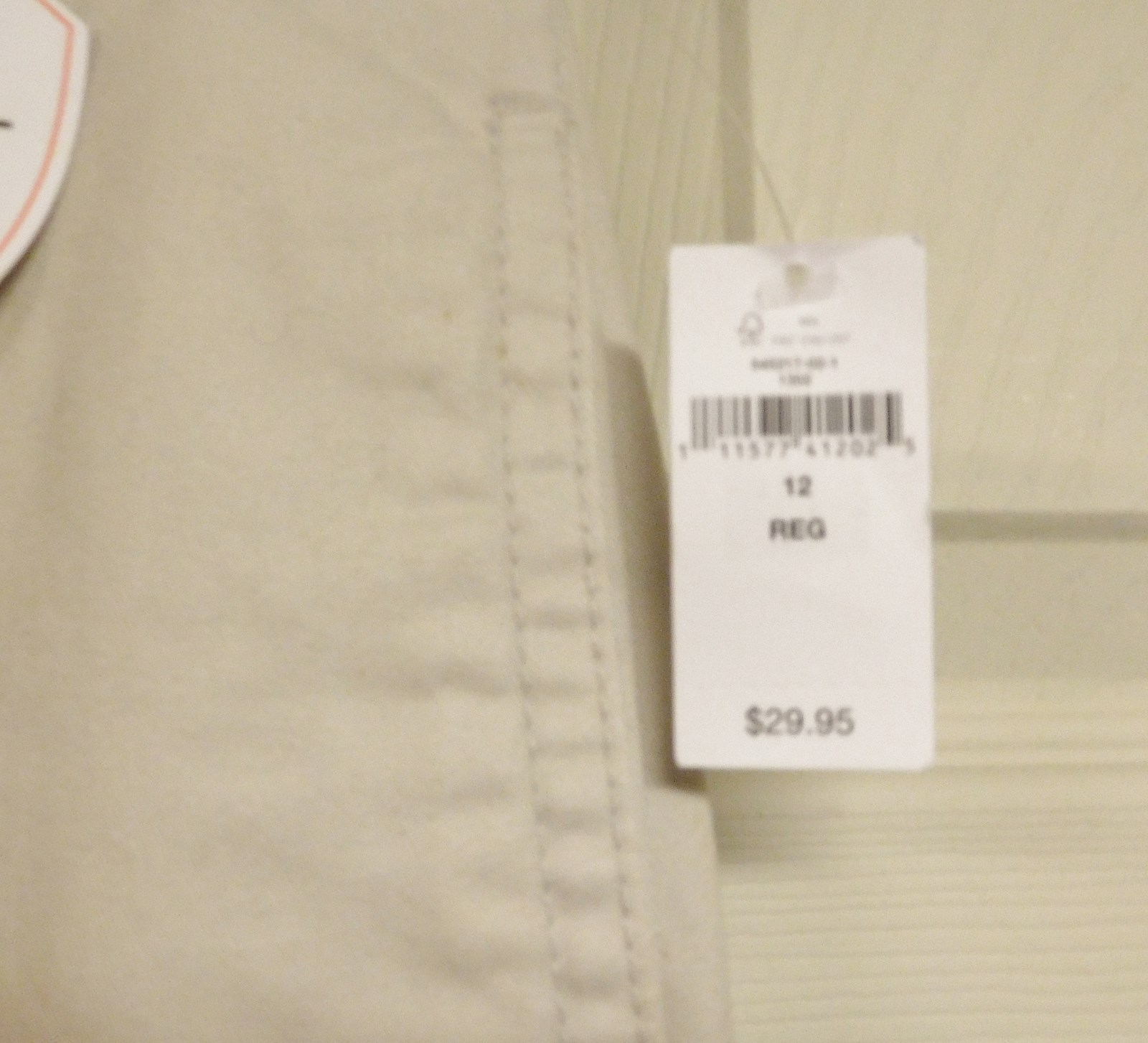 GAP Girl's Classic Straight Leg Pants...NWT..12Reg....Oyster...Adjustable Waist