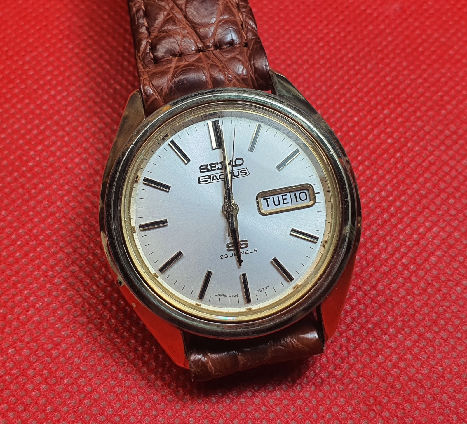 SEIKO5 ACTUS SS 23JEWELS Vintage Seiko 5 Actus SS Automatic 6106-8420 Japan Men\u0027s Watch