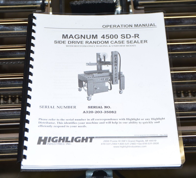 Highlight Industries Magnum 4500-SDR Automatic Box Folder/Taping Machine