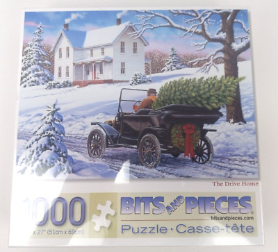 The Drive Home Bits & Pieces Puzzle 1000 Pieces Christmas Snow Nostalgia NEW