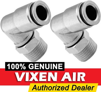 3/8''NPT MALE TO PUSH TO CONNECT PTC 3/8''OD HOSE SWIVEL ELBOW FITTING 2PK VXA2323