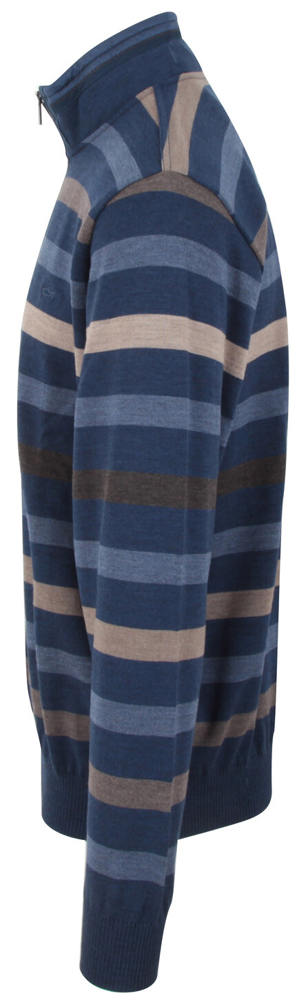 Pre-owned Paul & Shark Yachting Men's Pullover Sweater Jumper Troyer L 100% Wool Striped In Multicolor