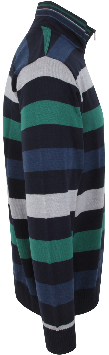 Pre-owned Paul & Shark Yachting Men's Sweater Jumper Pullover Troyer 4xl 100% Wool Striped In Multicolor