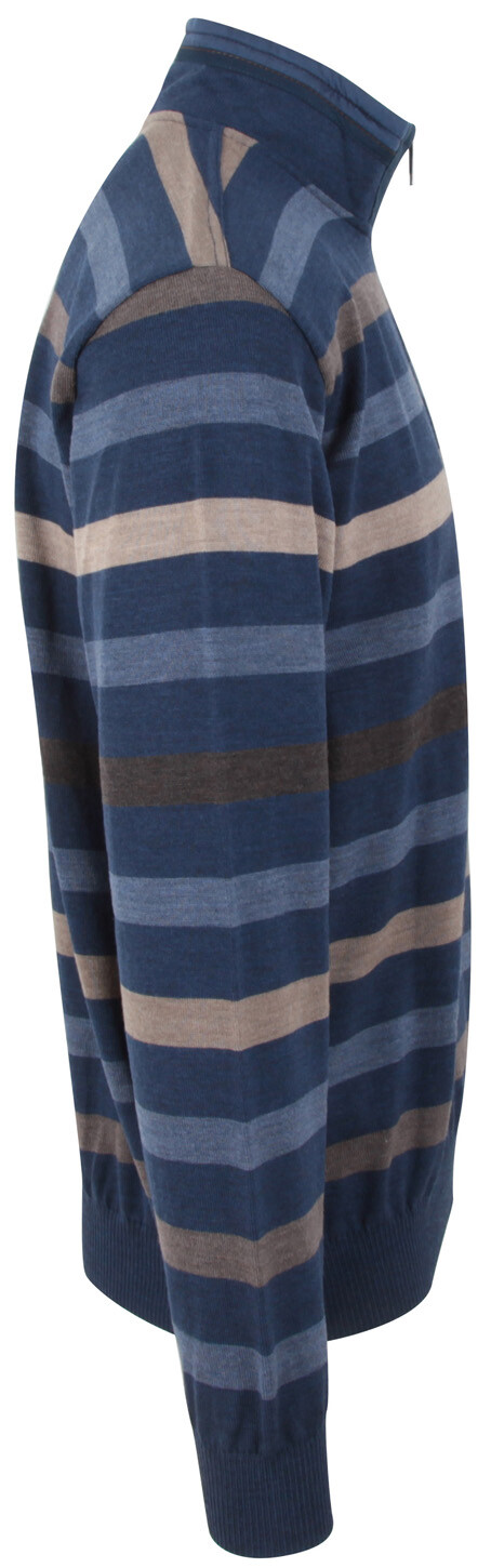 Pre-owned Paul & Shark Yachting Men's Pullover Sweater Jumper Troyer L 100% Wool Striped In Multicolor