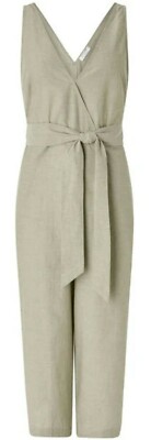 Monsoon Accessorize Beach Tie Belt Jumpsuit Green UK 18 Bnwt