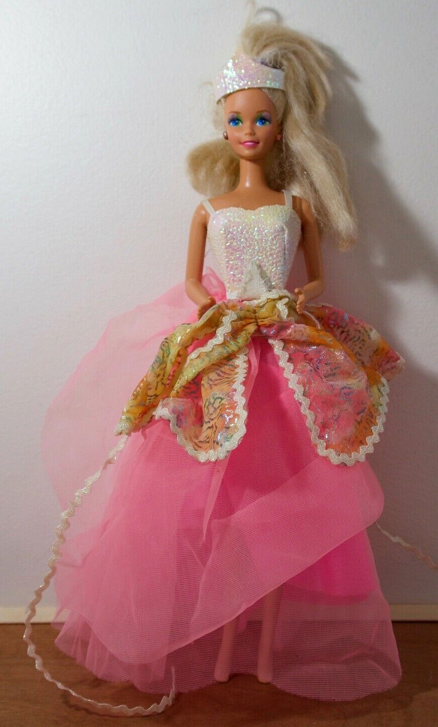 80's Mattel Barbie Doll With Pink Dress 74299018862| eBay