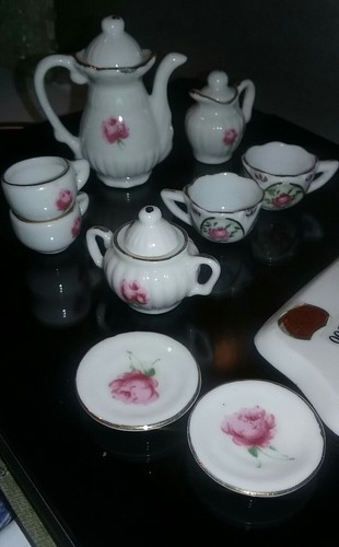LEFTON PINK ROSE MINI TEA SET 3