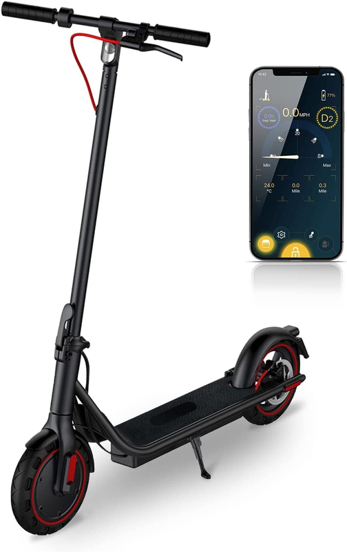 Electric Scooter 8.5” Honeycomb Solid Tires Anti-Theft Lock Wide Deck Portable &