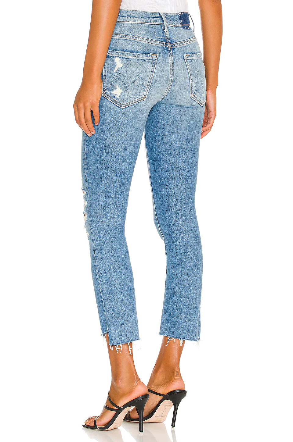 Pre-owned Mother Denim Insider Crop Step Fray Holy Melancholy Size 25, 27, 28, 29 $268