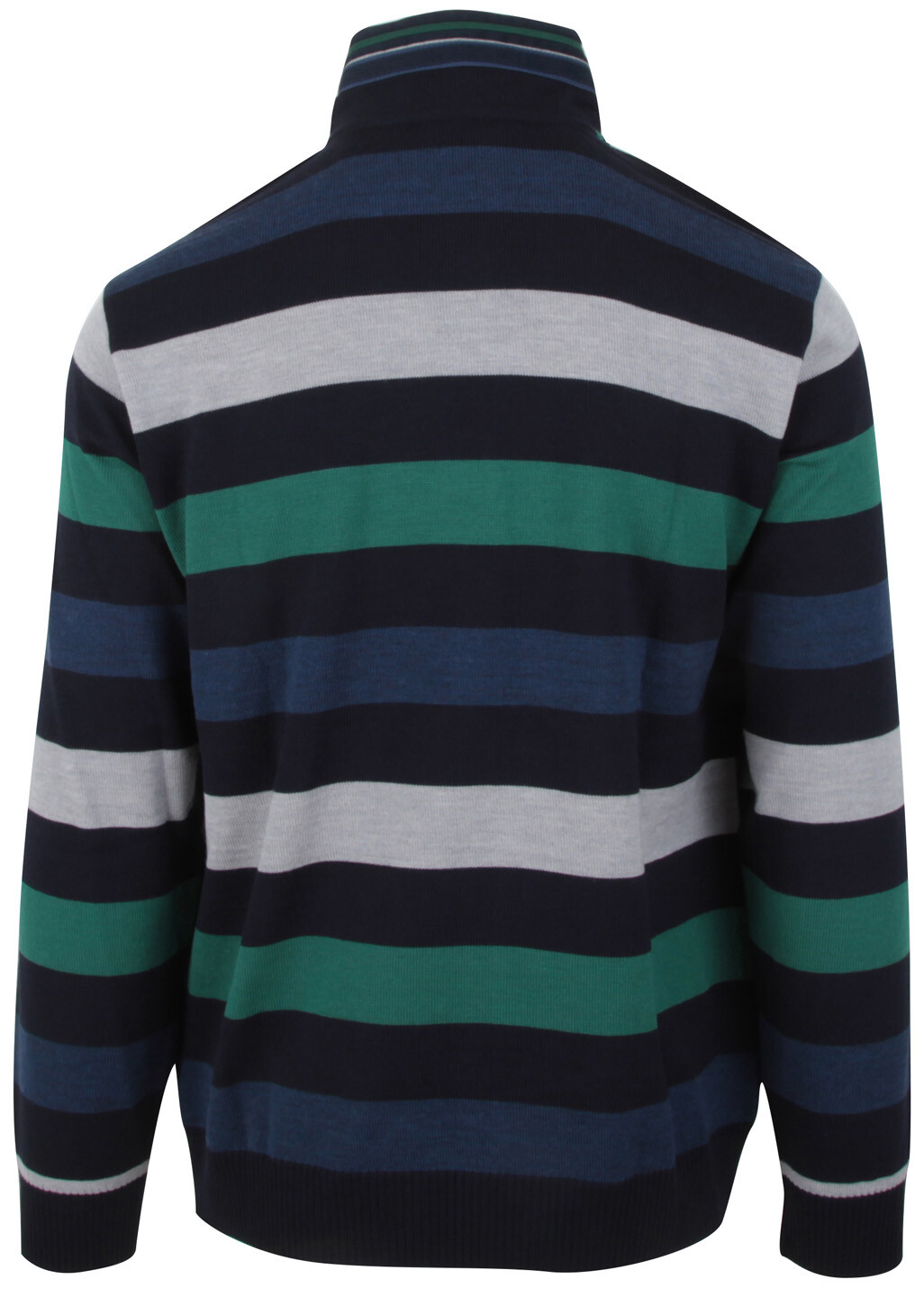 Pre-owned Paul & Shark Yachting Men's Sweater Jumper Pullover Troyer 4xl 100% Wool Striped In Multicolor