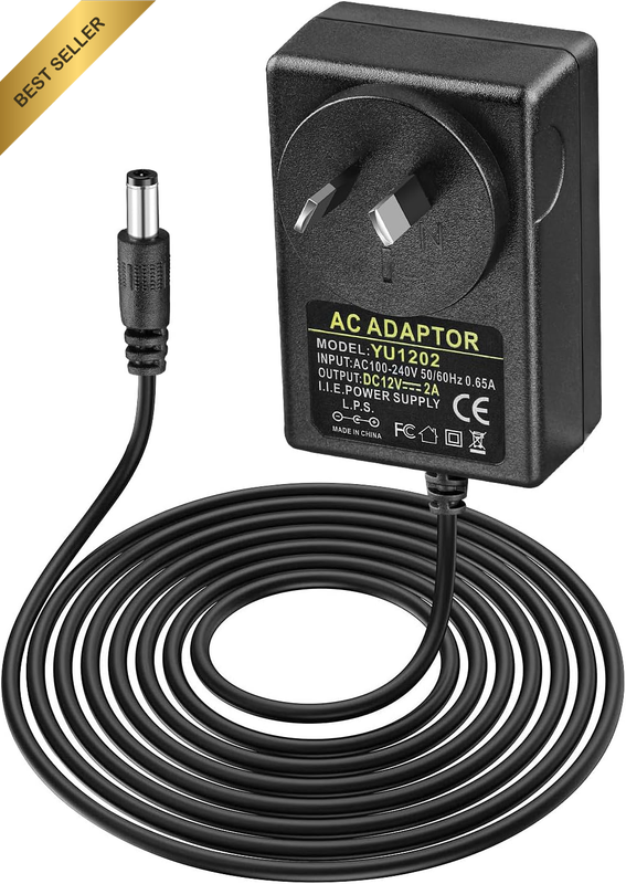 12V 2A Power Supply,  AC 100-240V to DC 12V 2Amp 2A Universal Adapter 24W 5.5X2.
