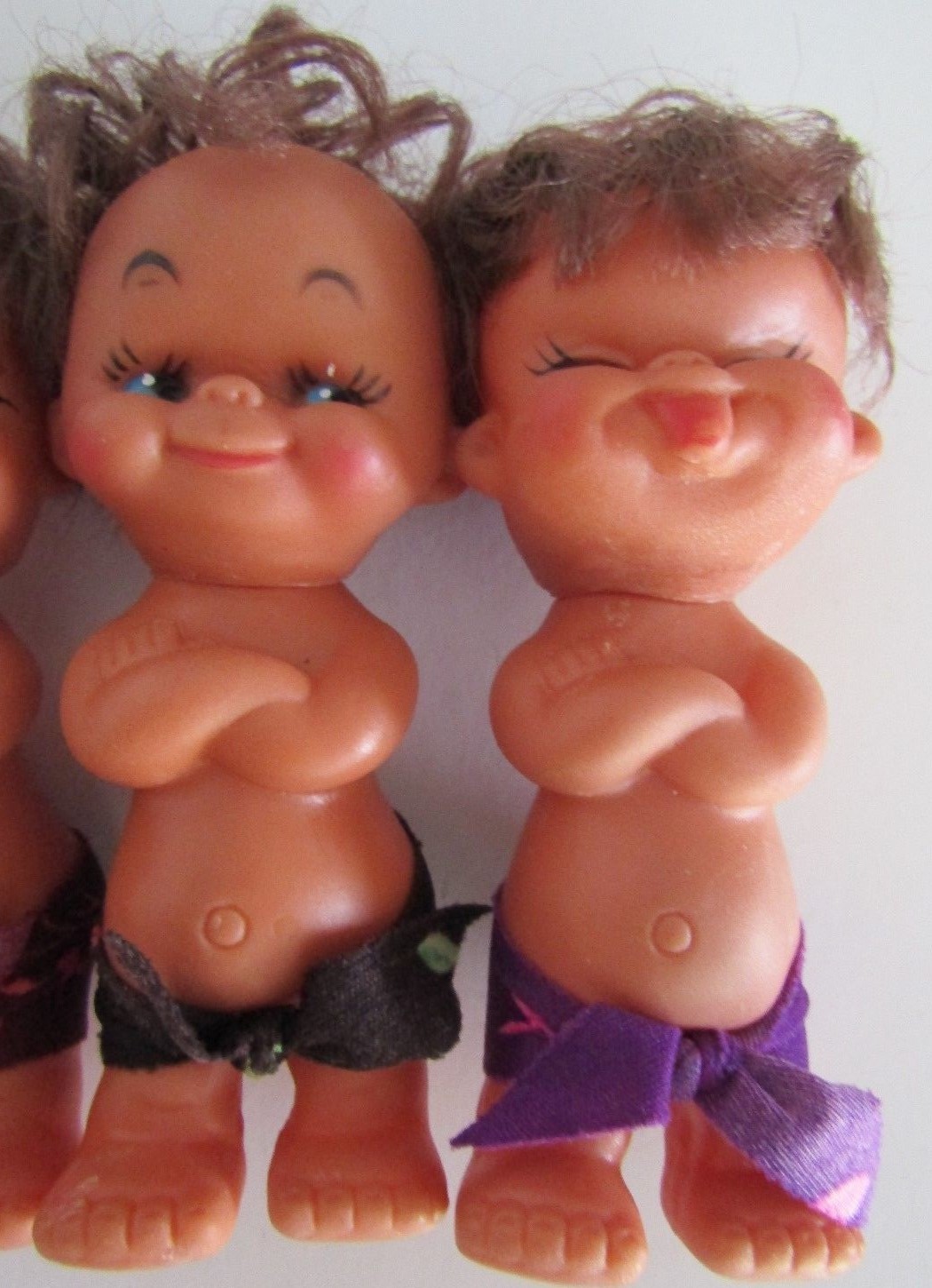 Vintage 1950's Mood Dolls Rubber Island Chrildren Lot of 6 I1-24