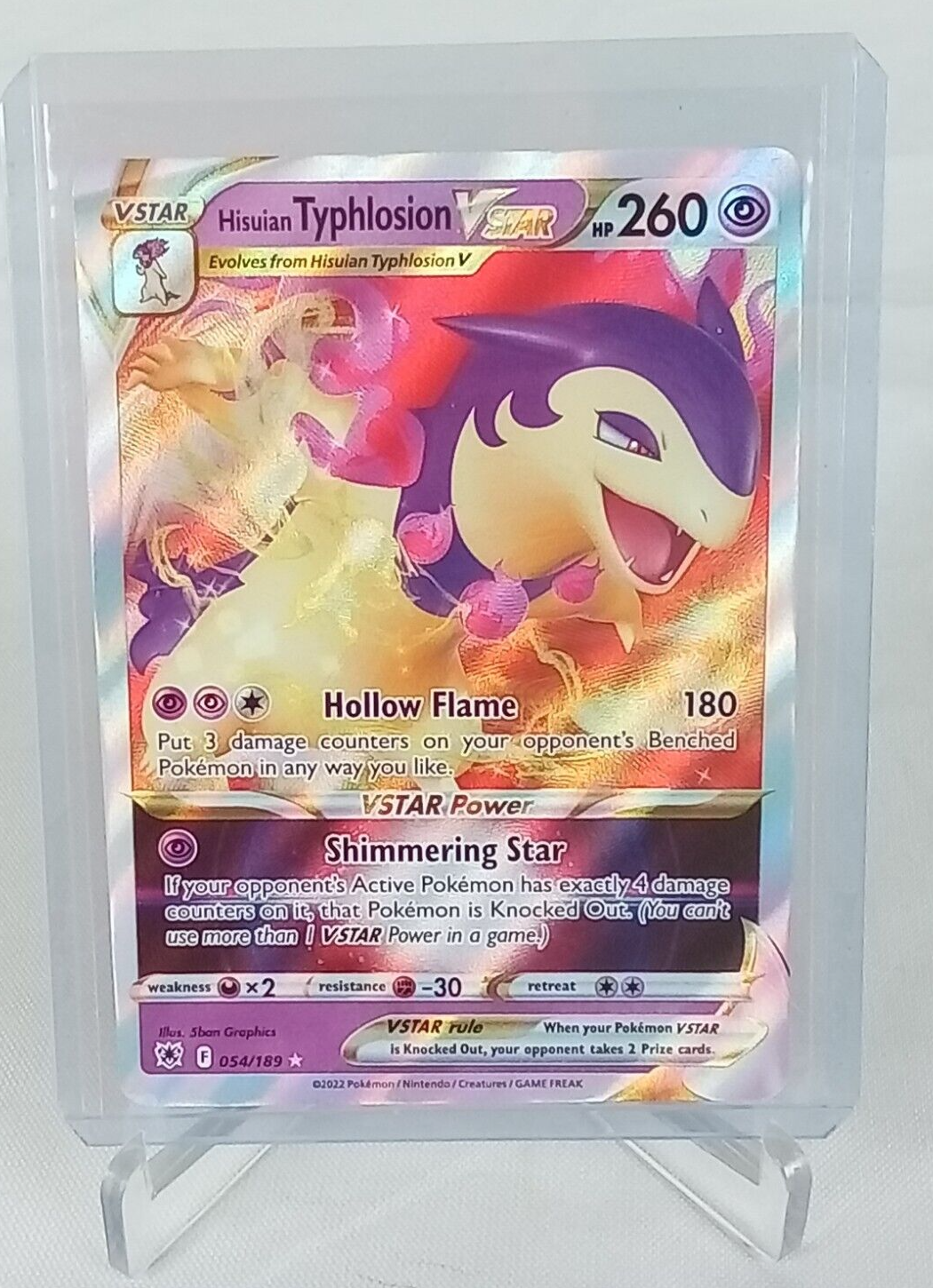 Hisuian Typhlosion Vstar Hp 260 Foil #54 Pokémon Card 2022 Hisuian Typhlosion Vstar Hp 260 Foil #54 Pokémon Card 2022