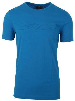 Porsche GT3 Men's Short Sleeve T-Shirt 100% Cotton Blue Crew Neck