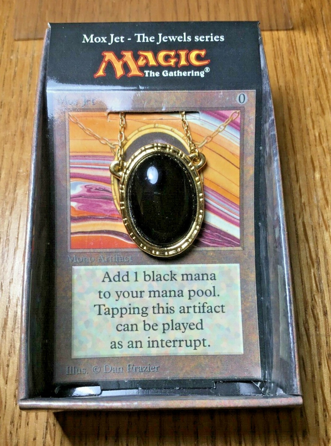 RARE Mox Jet Jewel Series Necklace Magic Gathering Dan RARE Mox Jet Jewel Series Necklace Magic Gathering Dan