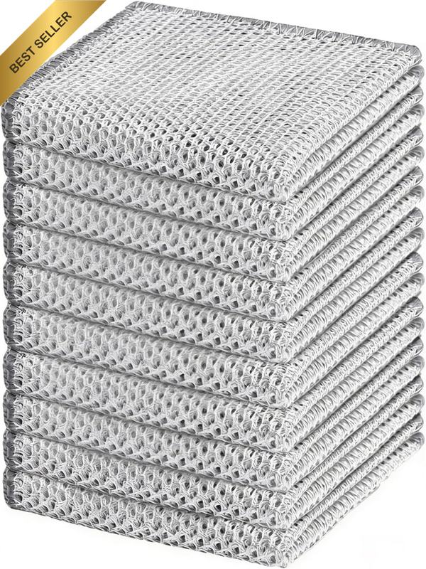 Miracle Cleaning Cloths, 10 Pcs Multipurpose Wire Nonscratch Wire Sponge Cloth D