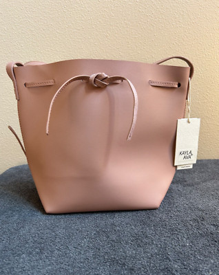 Kayla + Ava Tote Crossbody Bag Pink Vega Leather