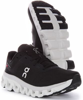 Pre-owned On Running Cloudflow 4 Mens Sneaker Black White Size Us 6 - 13