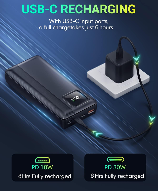 Power-Bank-Portable-Charger - 40000mAh Power Bank Support PD 30W and QC4.0 Fast